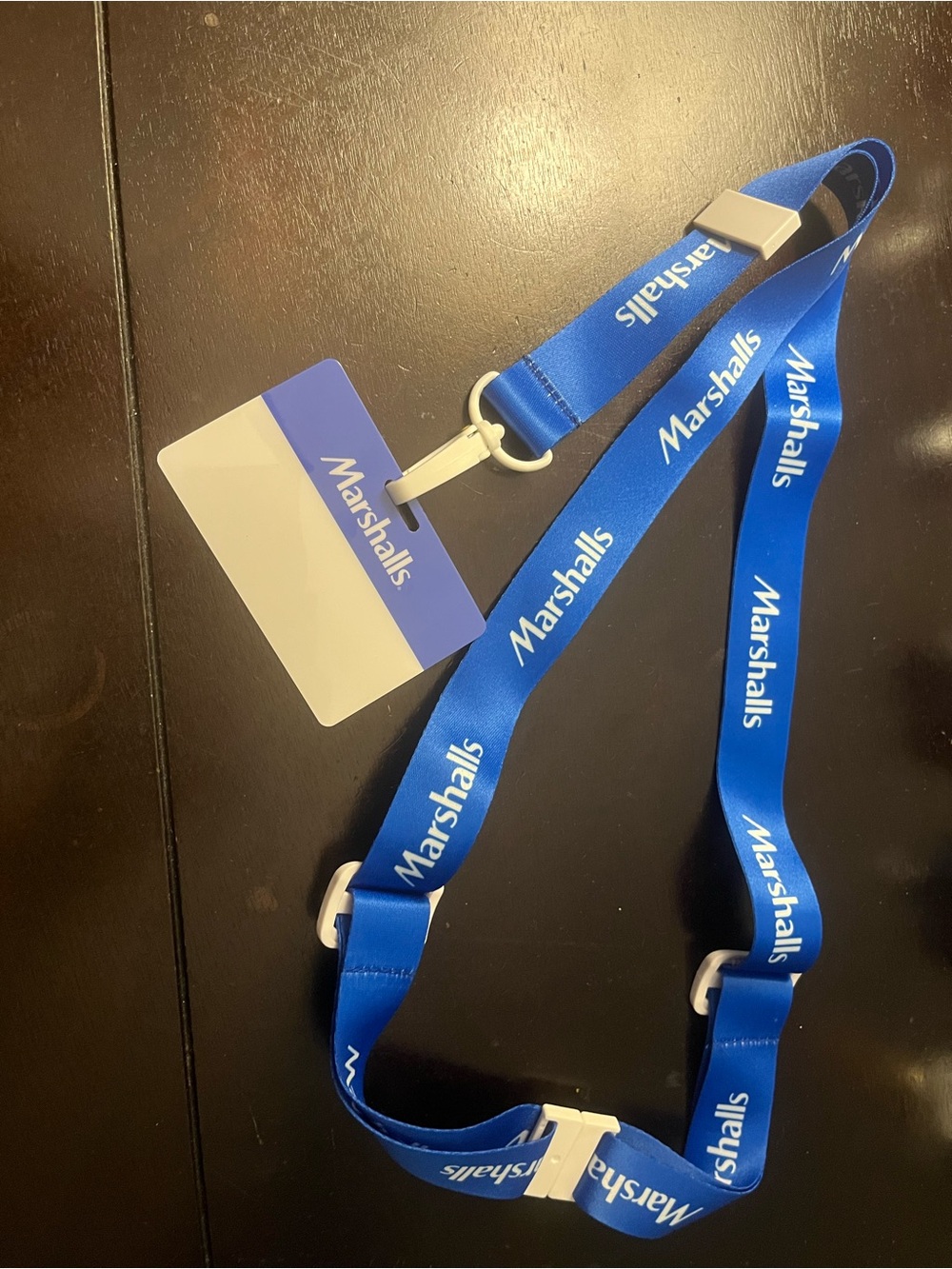 Marshalls Blue Branded Lanyard with Badge Holder-No name